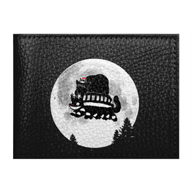 Обложка для студенческого билета с принтом Totoro в Кировске, натуральная кожа | Размер: 11*8 см; Печать на всей внешней стороне | котобус | рождество