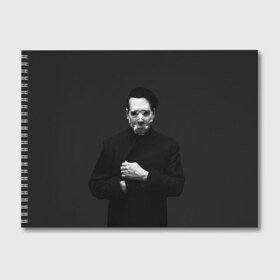 Альбом для рисования с принтом Marilyn Manson в Кировске, 100% бумага
 | матовая бумага, плотность 200 мг. | Тематика изображения на принте: звезда | знаменитость | музыка | мэрилин мэнсон | певец | рокер