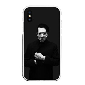 Чехол для iPhone XS Max матовый с принтом Marilyn Manson в Кировске, Силикон | Область печати: задняя сторона чехла, без боковых панелей | звезда | знаменитость | музыка | мэрилин мэнсон | певец | рокер