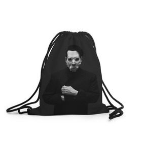 Рюкзак-мешок 3D с принтом Marilyn Manson в Кировске, 100% полиэстер | плотность ткани — 200 г/м2, размер — 35 х 45 см; лямки — толстые шнурки, застежка на шнуровке, без карманов и подкладки | звезда | знаменитость | музыка | мэрилин мэнсон | певец | рокер