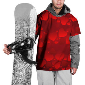 Накидка на куртку 3D с принтом Красные сердца в Кировске, 100% полиэстер |  | Тематика изображения на принте: heart | red | любовь | орнамент | сердце | узор