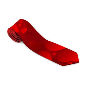 Галстук 3D с принтом Красные сердца в Кировске, 100% полиэстер | Длина 148 см; Плотность 150-180 г/м2 | heart | red | любовь | орнамент | сердце | узор