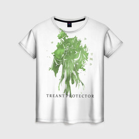 Женская футболка 3D с принтом Treant Protector в Кировске, 100% полиэфир ( синтетическое хлопкоподобное полотно) | прямой крой, круглый вырез горловины, длина до линии бедер | dota 2 | treant protector | дерево | дота