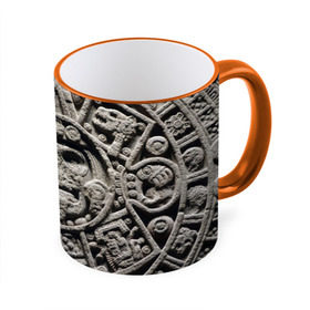 Кружка 3D с принтом Календарь ацтеков в Кировске, керамика | ёмкость 330 мл | ацтеки | древняя цивилизация | индейцы | майя | южная америка