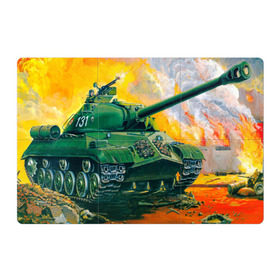 Магнитный плакат 3Х2 с принтом Танк ИС-3 в Кировске, Полимерный материал с магнитным слоем | 6 деталей размером 9*9 см | армия | арт | ис3 | ствол | танк