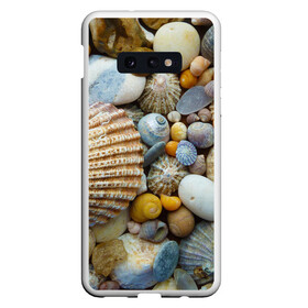 Чехол для Samsung S10E с принтом Морские ракушки и камни в Кировске, Силикон | Область печати: задняя сторона чехла, без боковых панелей | камни | море | морские камни | ракушки