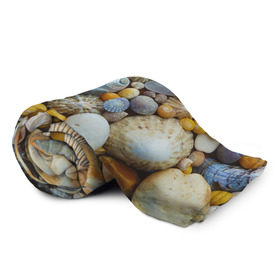 Плед 3D с принтом Морские ракушки и камни в Кировске, 100% полиэстер | закругленные углы, все края обработаны. Ткань не мнется и не растягивается | камни | море | морские камни | ракушки