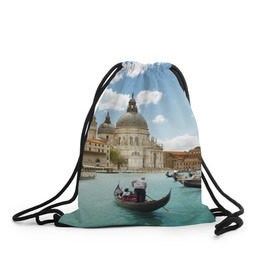 Рюкзак-мешок 3D с принтом Венеция в Кировске, 100% полиэстер | плотность ткани — 200 г/м2, размер — 35 х 45 см; лямки — толстые шнурки, застежка на шнуровке, без карманов и подкладки | europe | italy | venice | венеция | вода | европа | ес | италия | каникулы | лодки | отдых | отпуск | солнце | туризм