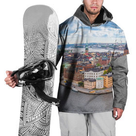 Накидка на куртку 3D с принтом Швеция в Кировске, 100% полиэстер |  | europe | stockholm | sweden | европа | ес | каникулы | отпуск | стокгольм | туризм | швеция