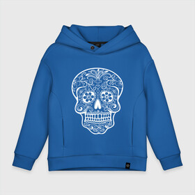 Детское худи Oversize хлопок с принтом Мексиканский череп в Кировске, френч-терри — 70% хлопок, 30% полиэстер. Мягкий теплый начес внутри —100% хлопок | боковые карманы, эластичные манжеты и нижняя кромка, капюшон на магнитной кнопке | color | day of the dead | dead | death | holiday | mexican skull | mexico | ornament | pattern | гитара | день мертвых | мексика | мексиканский череп | мертвецов | музыка | орнамент | поет | праздник | узоры | цветы