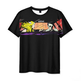 Мужская футболка 3D с принтом Blink 182 в Кировске, 100% полиэфир | прямой крой, круглый вырез горловины, длина до линии бедер | bored to death | california | блинк