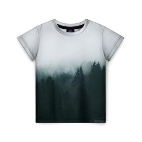 Детская футболка 3D с принтом Лес в Кировске, 100% гипоаллергенный полиэфир | прямой крой, круглый вырез горловины, длина до линии бедер, чуть спущенное плечо, ткань немного тянется | лес | мрак | тамблер