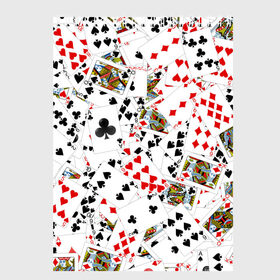 Скетчбук с принтом Игральные карты в Кировске, 100% бумага
 | 48 листов, плотность листов — 100 г/м2, плотность картонной обложки — 250 г/м2. Листы скреплены сверху удобной пружинной спиралью | 