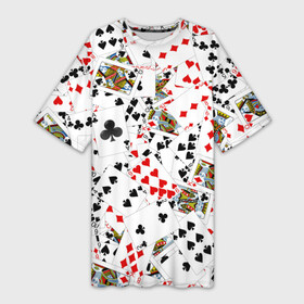 Платье-футболка 3D с принтом Игральные карты в Кировске,  |  | Тематика изображения на принте: 