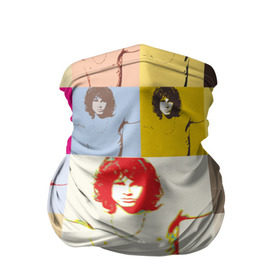 Бандана-труба 3D с принтом Pop Art Jim Morrison The Doors в Кировске, 100% полиэстер, ткань с особыми свойствами — Activecool | плотность 150‒180 г/м2; хорошо тянется, но сохраняет форму | jim morrison | the doors | арт | дорс | моррисон