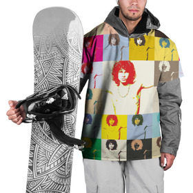 Накидка на куртку 3D с принтом Pop Art Jim Morrison The Doors в Кировске, 100% полиэстер |  | jim morrison | the doors | арт | дорс | моррисон
