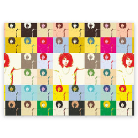 Поздравительная открытка с принтом Pop Art Jim Morrison The Doors в Кировске, 100% бумага | плотность бумаги 280 г/м2, матовая, на обратной стороне линовка и место для марки
 | jim morrison | the doors | арт | дорс | моррисон