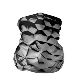 Бандана-труба 3D с принтом Чёрная мозаика в Кировске, 100% полиэстер, ткань с особыми свойствами — Activecool | плотность 150‒180 г/м2; хорошо тянется, но сохраняет форму | 