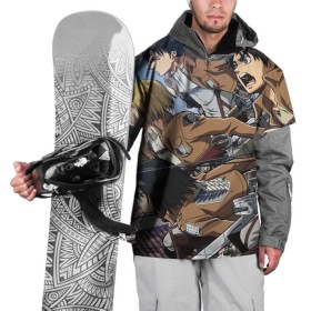 Накидка на куртку 3D с принтом Атака Титанов в Кировске, 100% полиэстер |  | армин | вторжение гигантов | леви | микаса | ривай | эрен