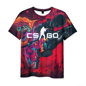 Мужская футболка 3D с принтом CS GO в Кировске, 100% полиэфир | прямой крой, круглый вырез горловины, длина до линии бедер | cs go | hyper beast