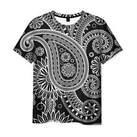 Мужская футболка 3D с принтом Paisley в Кировске, 100% полиэфир | прямой крой, круглый вырез горловины, длина до линии бедер | орнамент | пейсли | турецкие огурцы