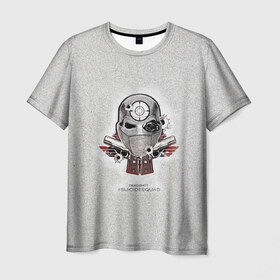 Мужская футболка 3D с принтом Дедшот в Кировске, 100% полиэфир | прямой крой, круглый вырез горловины, длина до линии бедер | 