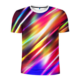 Мужская футболка 3D спортивная с принтом Party в Кировске, 100% полиэстер с улучшенными характеристиками | приталенный силуэт, круглая горловина, широкие плечи, сужается к линии бедра | красочный | разноцветный | яркий