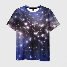 Мужская футболка 3D с принтом Звёздный космос в Кировске, 100% полиэфир | прямой крой, круглый вырез горловины, длина до линии бедер | звёзды | космическое пространство | созвездие