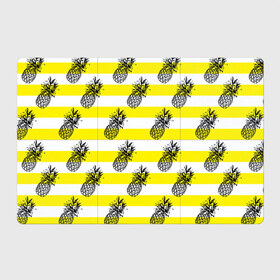 Магнитный плакат 3Х2 с принтом Ананасы 24 в Кировске, Полимерный материал с магнитным слоем | 6 деталей размером 9*9 см | летний | паттерн | светлый