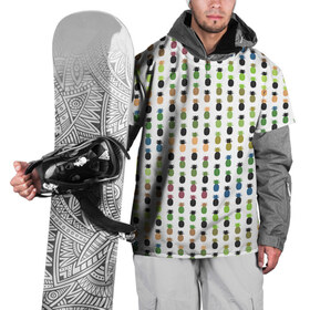Накидка на куртку 3D с принтом Ананасы 25 в Кировске, 100% полиэстер |  | Тематика изображения на принте: летний | паттерн | светлый