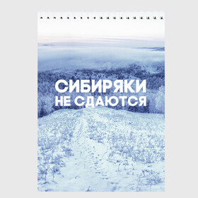 Скетчбук с принтом Сибирь в Кировске, 100% бумага
 | 48 листов, плотность листов — 100 г/м2, плотность картонной обложки — 250 г/м2. Листы скреплены сверху удобной пружинной спиралью | сибирь