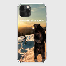 Чехол для iPhone 12 Pro Max с принтом Сибирь в Кировске, Силикон |  | Тематика изображения на принте: медведь