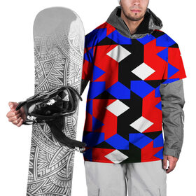 Накидка на куртку 3D с принтом Absorbed в Кировске, 100% полиэстер |  | красный | разноцветные | синий | текстуры | цветные