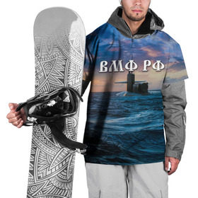 Накидка на куртку 3D с принтом Подводная лодка в Кировске, 100% полиэстер |  | вмф | морской флот | моряк | тельняшка | флот | якорь