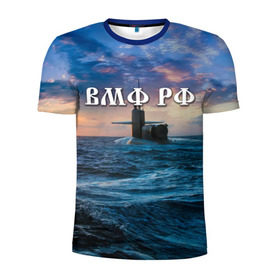 Мужская футболка 3D спортивная с принтом Подводная лодка в Кировске, 100% полиэстер с улучшенными характеристиками | приталенный силуэт, круглая горловина, широкие плечи, сужается к линии бедра | вмф | морской флот | моряк | тельняшка | флот | якорь