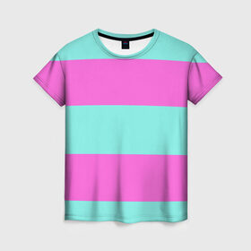 Женская футболка 3D с принтом Кислотные цвета в Кировске, 100% полиэфир ( синтетическое хлопкоподобное полотно) | прямой крой, круглый вырез горловины, длина до линии бедер | Тематика изображения на принте: кислотные цвета | розовый