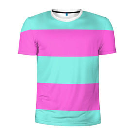 Мужская футболка 3D спортивная с принтом Кислотные цвета в Кировске, 100% полиэстер с улучшенными характеристиками | приталенный силуэт, круглая горловина, широкие плечи, сужается к линии бедра | кислотные цвета | розовый