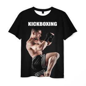 Мужская футболка 3D с принтом Kickboxing в Кировске, 100% полиэфир | прямой крой, круглый вырез горловины, длина до линии бедер | 