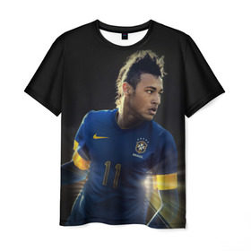 Мужская футболка 3D с принтом Neymar в Кировске, 100% полиэфир | прямой крой, круглый вырез горловины, длина до линии бедер | барселона | бразилия | неймар | футбол | футболист