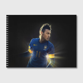 Альбом для рисования с принтом Neymar в Кировске, 100% бумага
 | матовая бумага, плотность 200 мг. | барселона | бразилия | неймар | футбол | футболист
