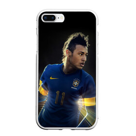 Чехол для iPhone 7Plus/8 Plus матовый с принтом Neymar в Кировске, Силикон | Область печати: задняя сторона чехла, без боковых панелей | барселона | бразилия | неймар | футбол | футболист