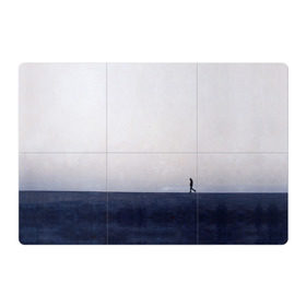 Магнитный плакат 3Х2 с принтом Идущий человек в Кировске, Полимерный материал с магнитным слоем | 6 деталей размером 9*9 см | Тематика изображения на принте: люди | минимализм