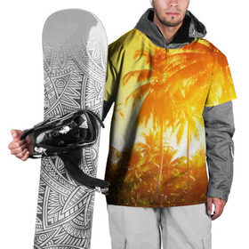 Накидка на куртку 3D с принтом Пальмы в Кировске, 100% полиэстер |  | sea | summer | берег | лето | море | океан | отдых | пальмы | пляж | солнце