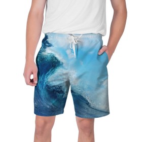 Мужские шорты 3D с принтом Океан в Кировске,  полиэстер 100% | прямой крой, два кармана без застежек по бокам. Мягкая трикотажная резинка на поясе, внутри которой широкие завязки. Длина чуть выше колен | sea | вода | волны | лето | море | океан | отдых | пляж