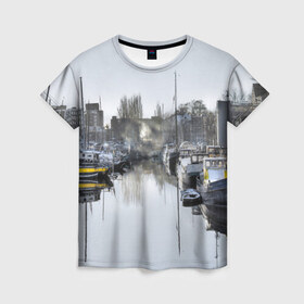 Женская футболка 3D с принтом Венеция в Кировске, 100% полиэфир ( синтетическое хлопкоподобное полотно) | прямой крой, круглый вырез горловины, длина до линии бедер | sity | венеция | вода | город | европа | лето | лодки | любовь | мост | свет
