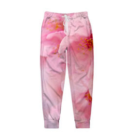 Мужские брюки 3D с принтом Сакура в Кировске, 100% полиэстер | манжеты по низу, эластичный пояс регулируется шнурком, по бокам два кармана без застежек, внутренняя часть кармана из мелкой сетки | весна | вишня | розовый | цветение | цветы | япония