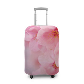 Чехол для чемодана 3D с принтом Сакура в Кировске, 86% полиэфир, 14% спандекс | двустороннее нанесение принта, прорези для ручек и колес | весна | вишня | розовый | цветение | цветы | япония
