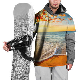 Накидка на куртку 3D с принтом Лазурный берег в Кировске, 100% полиэстер |  | берег | лето | море | отдых