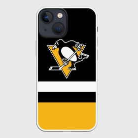 Чехол для iPhone 13 mini с принтом Pittsburg Penguins форма в Кировске,  |  | Тематика изображения на принте: pitsburg | питсбург | питтсбург | хоккей