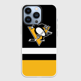 Чехол для iPhone 13 Pro с принтом Pittsburg Penguins форма в Кировске,  |  | Тематика изображения на принте: pitsburg | питсбург | питтсбург | хоккей